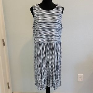 LOFT blue and white dress